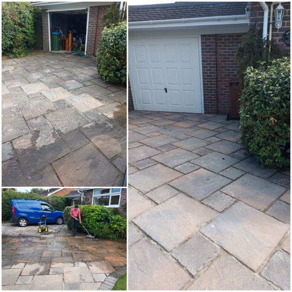  Pressure washing before and after 