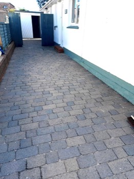  Pressure washing a driveway 