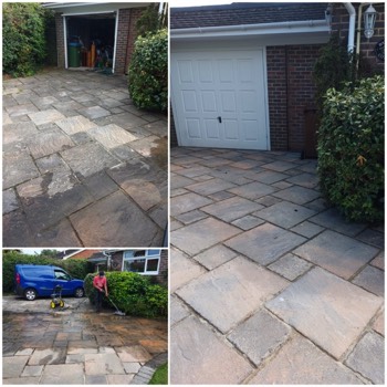  Pressure washing before and after 